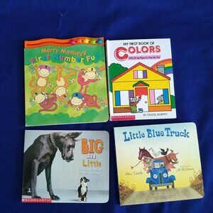 Colors, Big and Little, Merry Monkey's First Number Fun, Little Blue Truck x 4